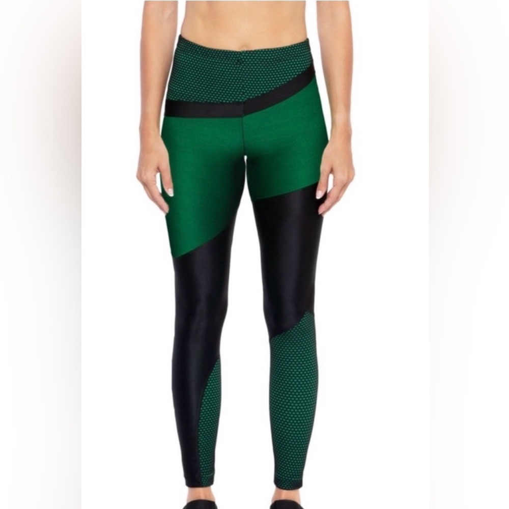 Koral Emerald and Black Leggings size Small